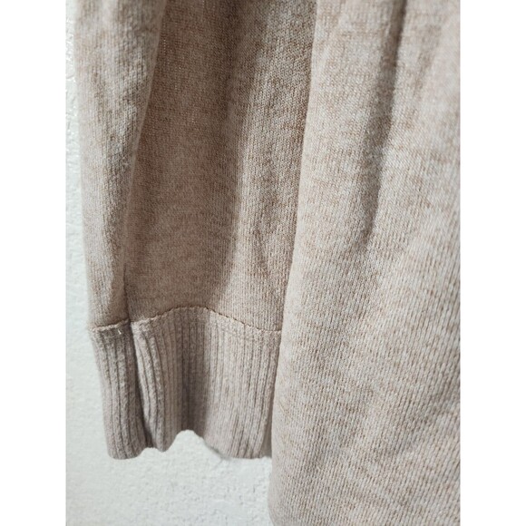 Abercrombie & Fitch Long Sleeve Top Womens M Moose Logo Beige Stretch Minimalist - Picture 4 of 8